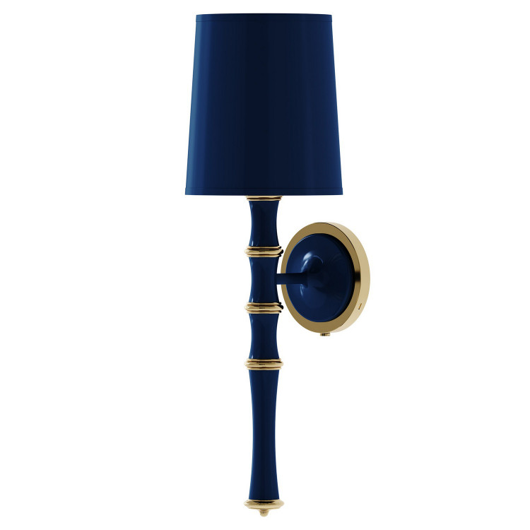 Robert Abbey - MB87X - One Light Wall Sconce - Kane - Midnight Blue w/Modern Brass
