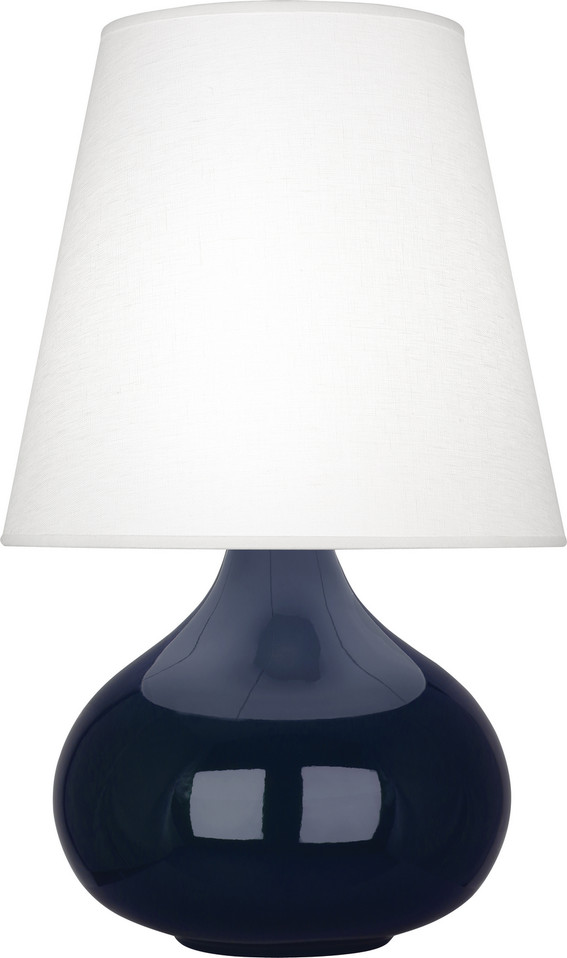 Robert Abbey - MB93 - One Light Accent Lamp - Small June - Midnight Blue Glazed Ceramic