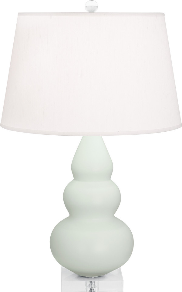 Robert Abbey - MCL33 - One Light Accent Lamp - Small Triple Gourd - Matte Celadon Glazed Ceramic w/Lucite