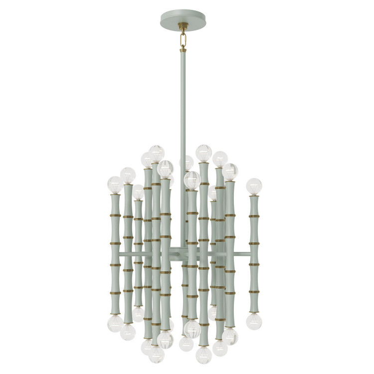 Robert Abbey - MCL48 - 30 Light Chandelier - Kane - Matte Celadon w/Modern Brass