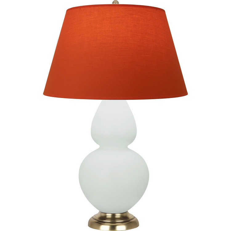 Robert Abbey - MCL55T - One Light Table Lamp - Double Gourd - Matte Celadon Glazed Ceramic w/Antique Natural Brass