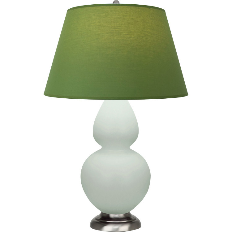 Robert Abbey - MCL59G - One Light Table Lamp - Double Gourd - Matte Celadon Glazed Ceramic w/Antique Silver