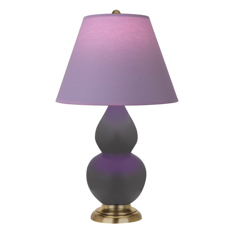 Robert Abbey - MCR50L - One Light Accent Lamp - Small Double Gourd - Matte Ash Glazed Ceramic w/Antique Natural Brass