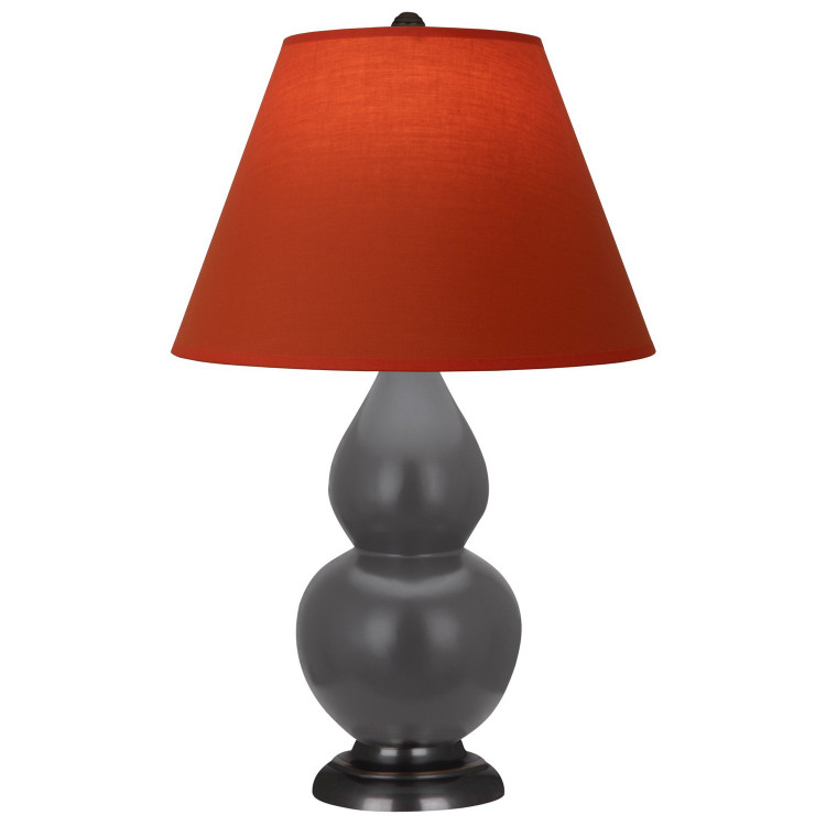 Robert Abbey - MCR51T - One Light Accent Lamp - Small Double Gourd - Matte Ash Glazed Ceramic w/Deep Patina Bronze