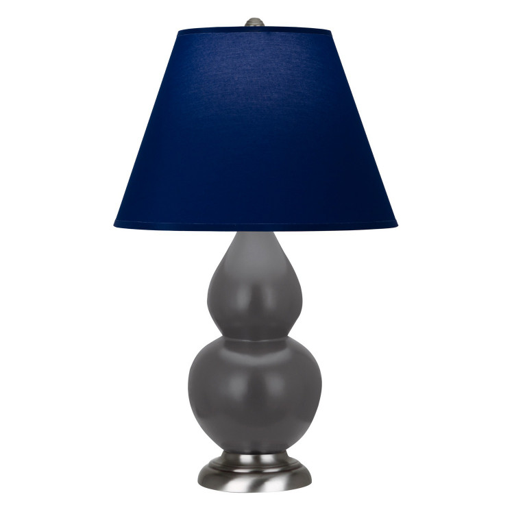 Robert Abbey - MCR52N - One Light Accent Lamp - Small Double Gourd - Matte Ash Glazed Ceramic w/Antique Silver
