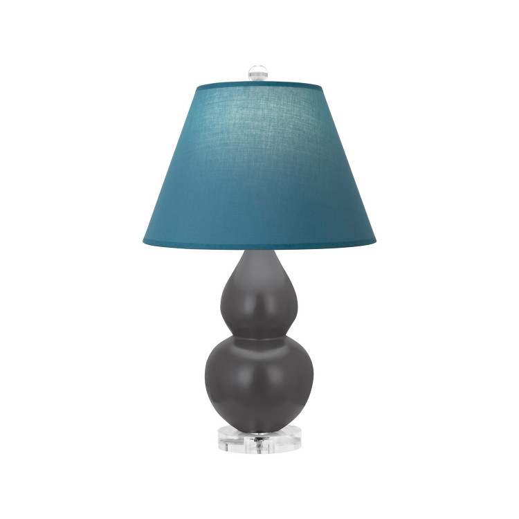Robert Abbey - MCR53B - One Light Accent Lamp - Small Double Gourd - Matte Ash Glazed Ceramic w/Lucite