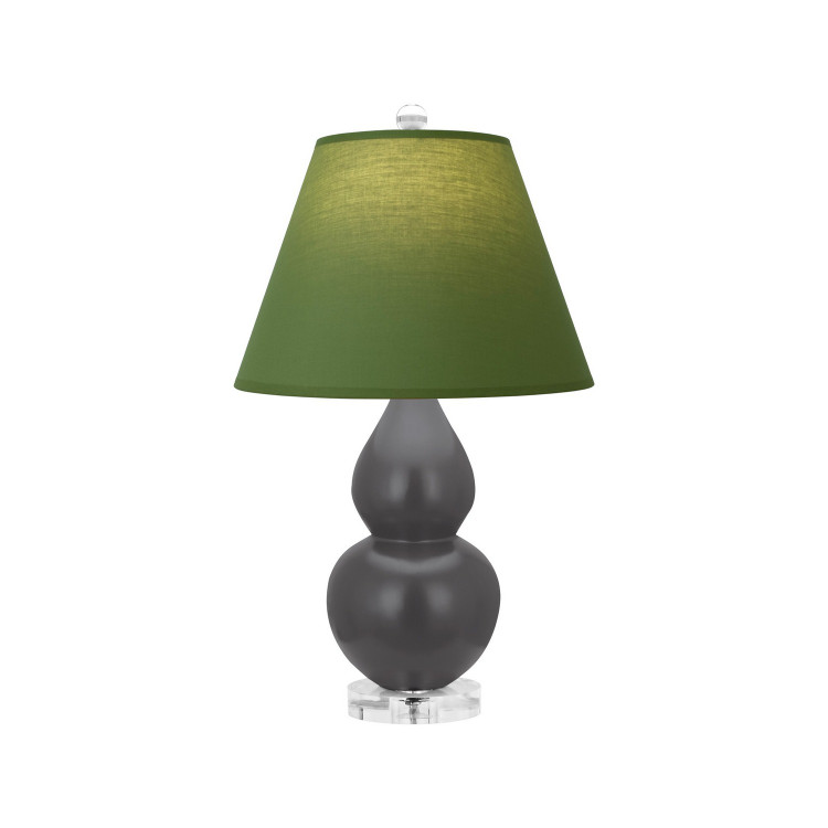 Robert Abbey - MCR53G - One Light Accent Lamp - Small Double Gourd - Matte Ash Glazed Ceramic w/Lucite