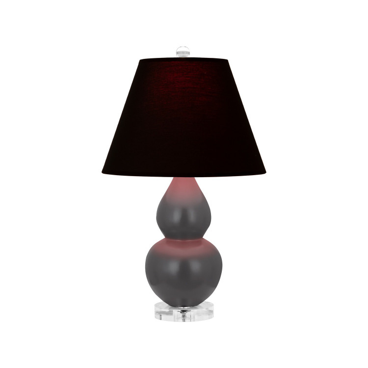 Robert Abbey - MCR53K - One Light Accent Lamp - Small Double Gourd - Matte Ash Glazed Ceramic w/Lucite