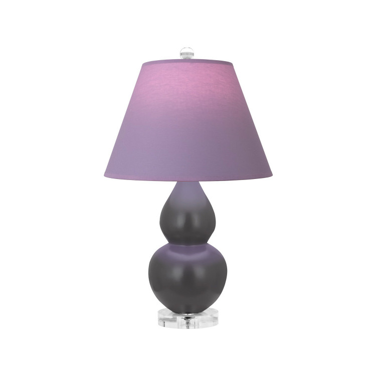 Robert Abbey - MCR53L - One Light Accent Lamp - Small Double Gourd - Matte Ash Glazed Ceramic w/Lucite
