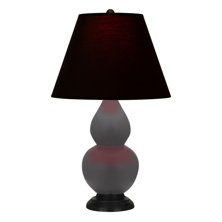 Robert Abbey - MCR57K - One Light Table Lamp - Double Gourd - Matte Ash Glazed Ceramic w/Deep Patina Bronze