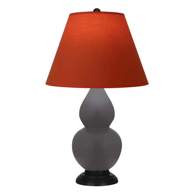 Robert Abbey - MCR57T - One Light Table Lamp - Double Gourd - Matte Ash Glazed Ceramic w/Deep Patina Bronze