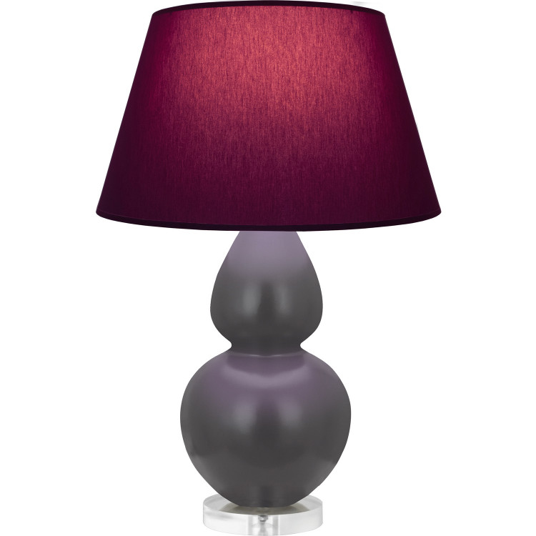 Robert Abbey - MCR62P - One Light Table Lamp - Double Gourd - Matte Ash Glazed Ceramic w/Lucite