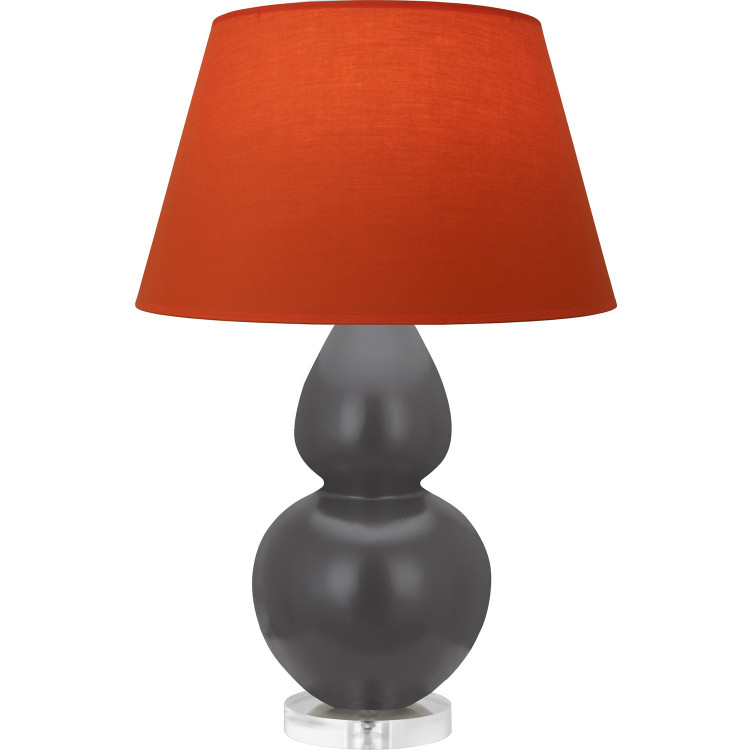 Robert Abbey - MCR62T - One Light Table Lamp - Double Gourd - Matte Ash Glazed Ceramic w/Lucite