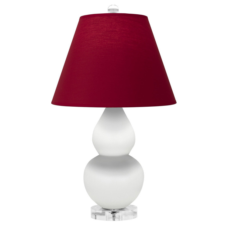 Robert Abbey - MDY13R - One Light Accent Lamp - Small Double Gourd - Matte Daisy Glazed Ceramic w/Lucite