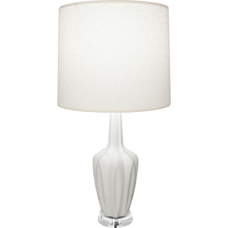 Robert Abbey - MLY35 - One Light Accent Lamp - Small Emma - Matte Lily Glazed Ceramic w/Polished Nickel