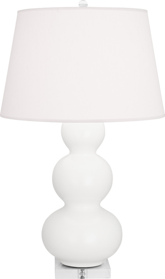 Robert Abbey - MLY43 - One Light Table Lamp - Triple Gourd - Matte Lily Glazed Ceramic w/Lucite