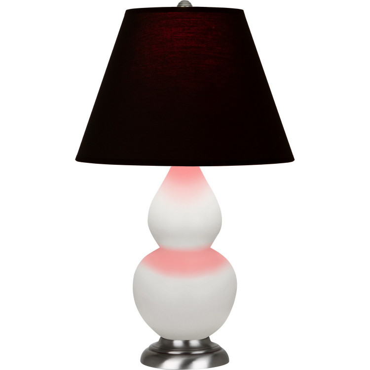 Robert Abbey - MLY52K - One Light Accent Lamp - Small Double Gourd - Matte Lily Glazed Ceramic w/Antique Silver