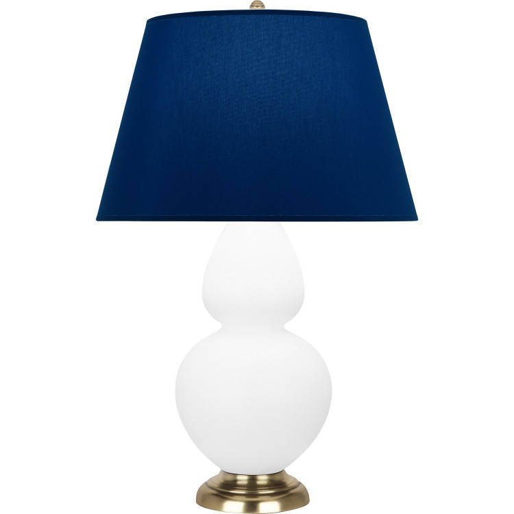 Robert Abbey - MLY55N - One Light Table Lamp - Double Gourd - Matte Lily Glazed Ceramic w/Antique Natural Brass