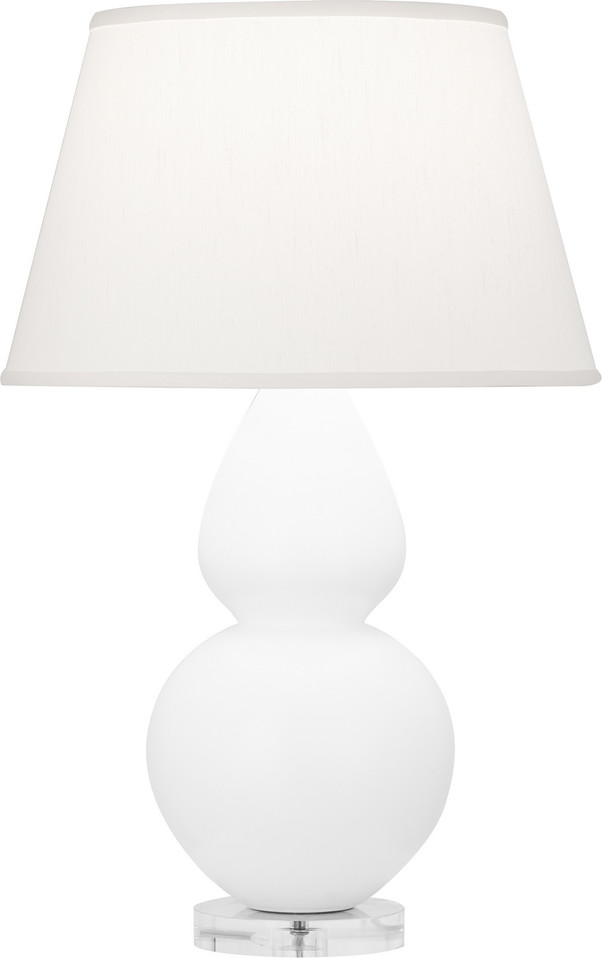 Robert Abbey - MLY62 - One Light Table Lamp - Double Gourd - Matte Lily Glazed Ceramic w/Lucite