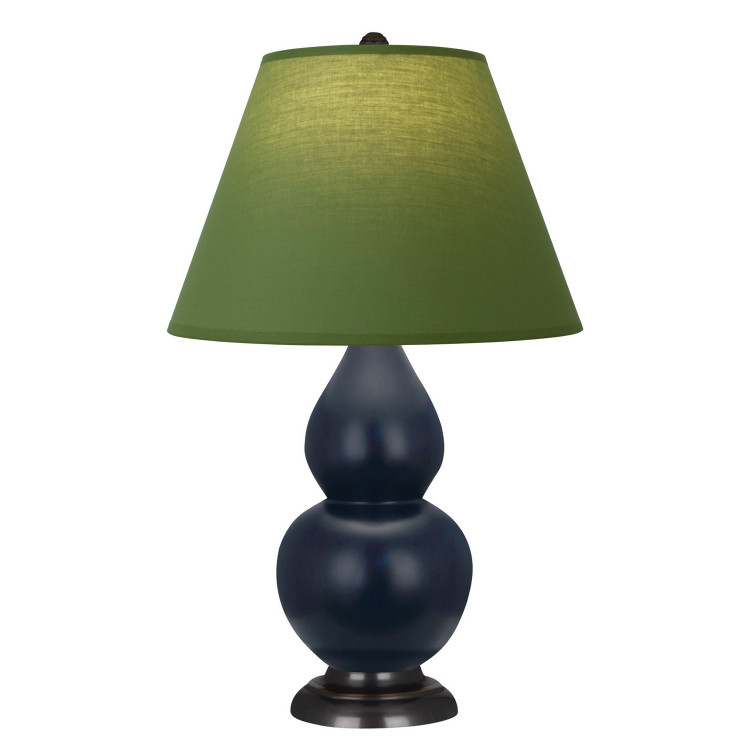Robert Abbey - MMB51G - One Light Accent Lamp - Small Double Gourd - Matte Midnight Blue Glazed Ceramic w/Deep Patina Bronze