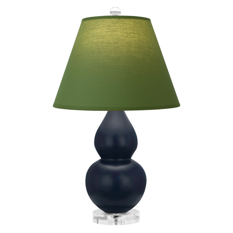 Robert Abbey - MMB53G - One Light Accent Lamp - Small Double Gourd - Matte Midnight Blue Glazed Ceramic w/Lucite