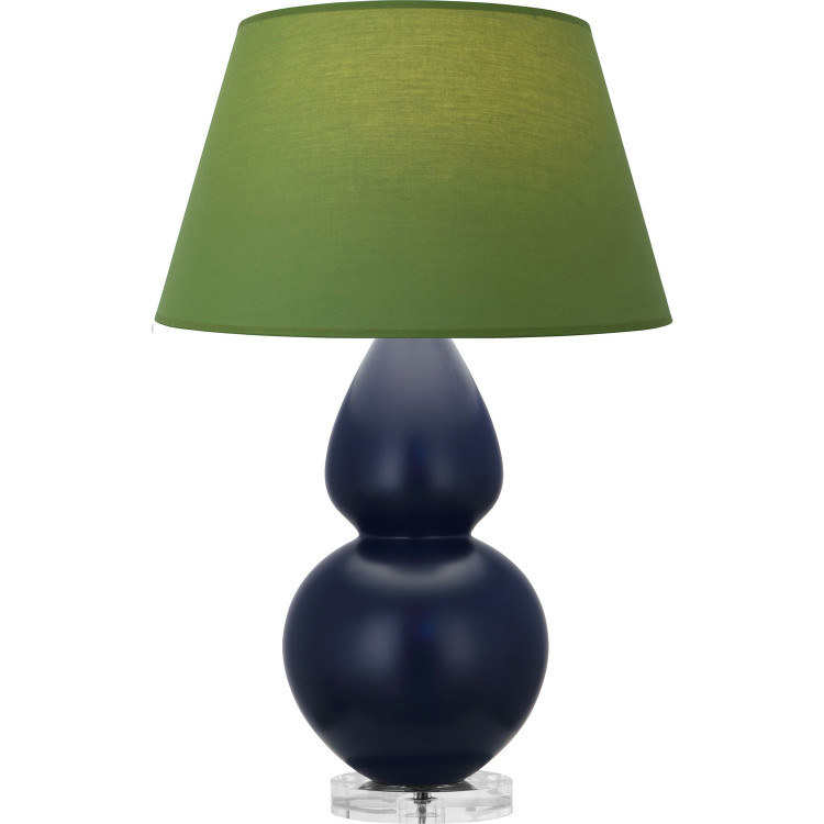 Robert Abbey - MMB62G - One Light Table Lamp - Double Gourd - Matte Midnight Blue Glazed Ceramic w/Lucite