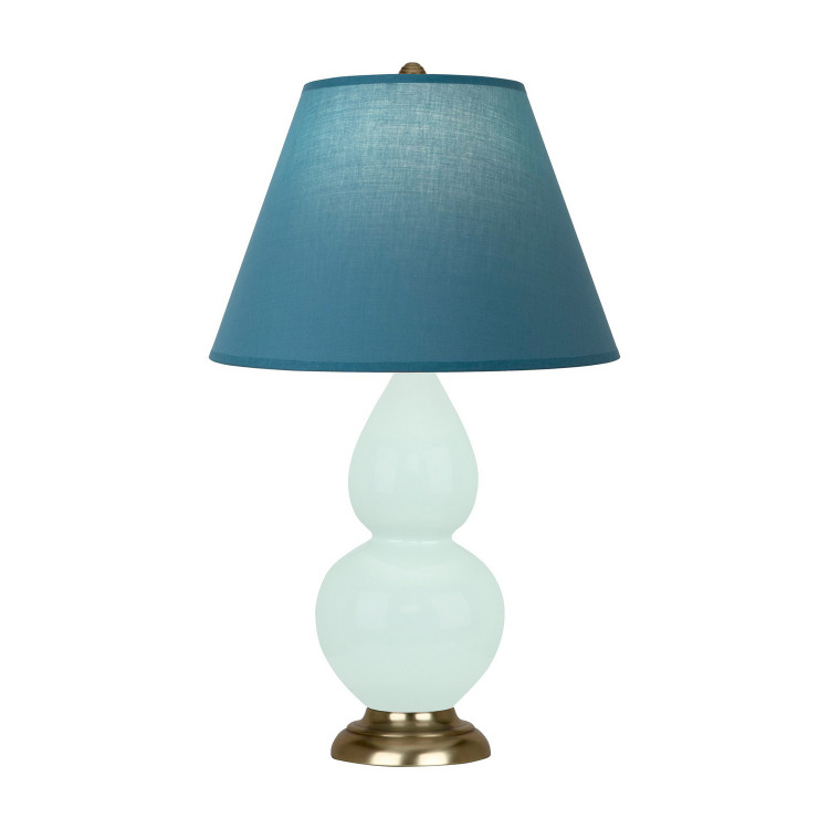 Robert Abbey - MN10B - One Light Accent Lamp - Small Double Gourd - Mint Glazed Ceramic w/Antique Natural Brass
