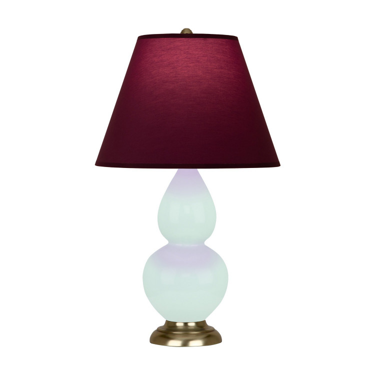 Robert Abbey - MN10P - One Light Accent Lamp - Small Double Gourd - Mint Glazed Ceramic w/Antique Natural Brass