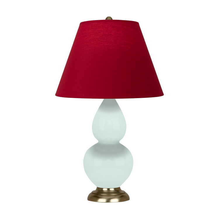 Robert Abbey - MN10R - One Light Accent Lamp - Small Double Gourd - Mint Glazed Ceramic w/Antique Natural Brass