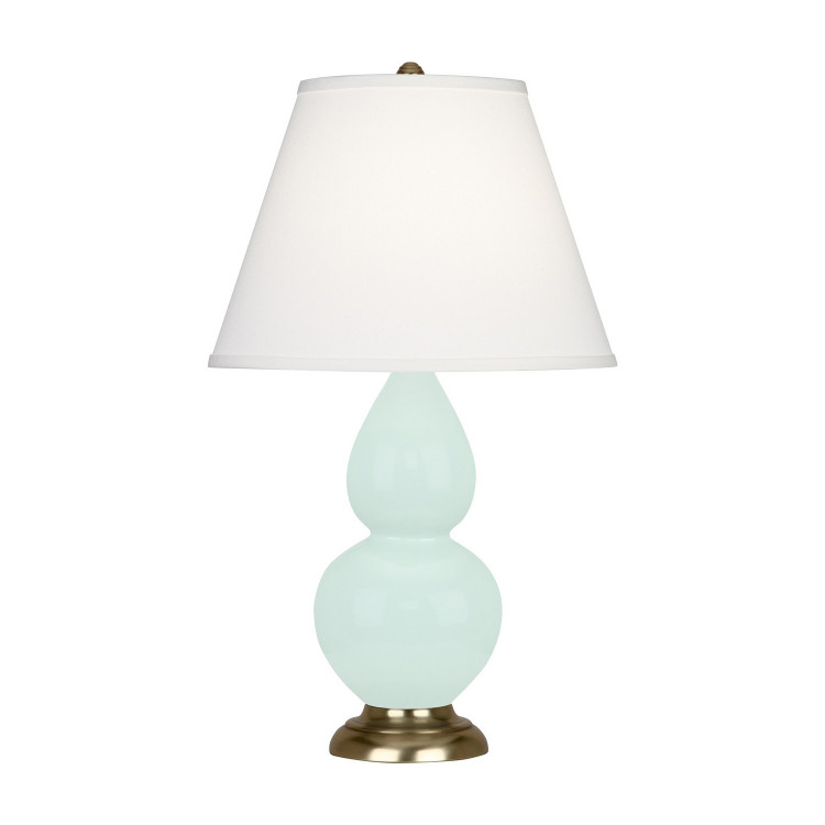 Robert Abbey - MN10X - One Light Accent Lamp - Small Double Gourd - Mint Glazed Ceramic w/Antique Natural Brass