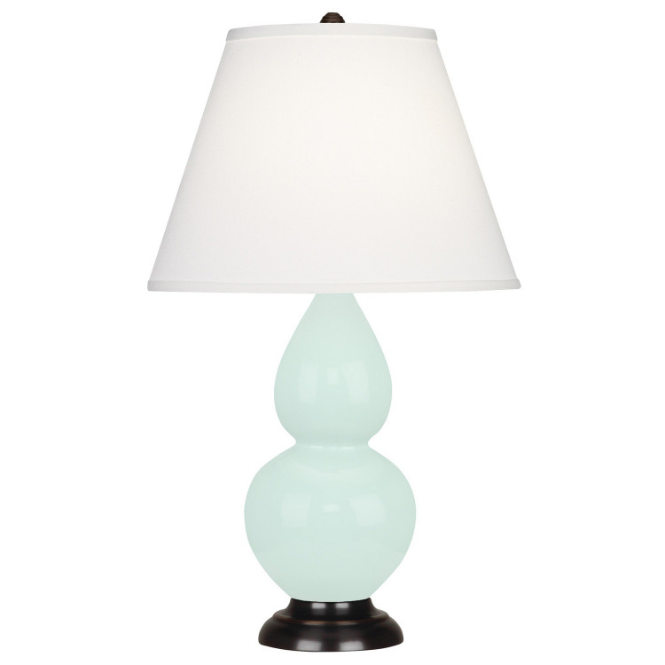 Robert Abbey - MN11X - One Light Accent Lamp - Small Double Gourd - Mint Glazed Ceramic w/Deep Patina Bronze