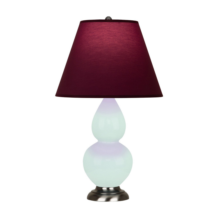 Robert Abbey - MN12P - One Light Accent Lamp - Small Double Gourd - Mint Glazed Ceramic w/Antique Silver