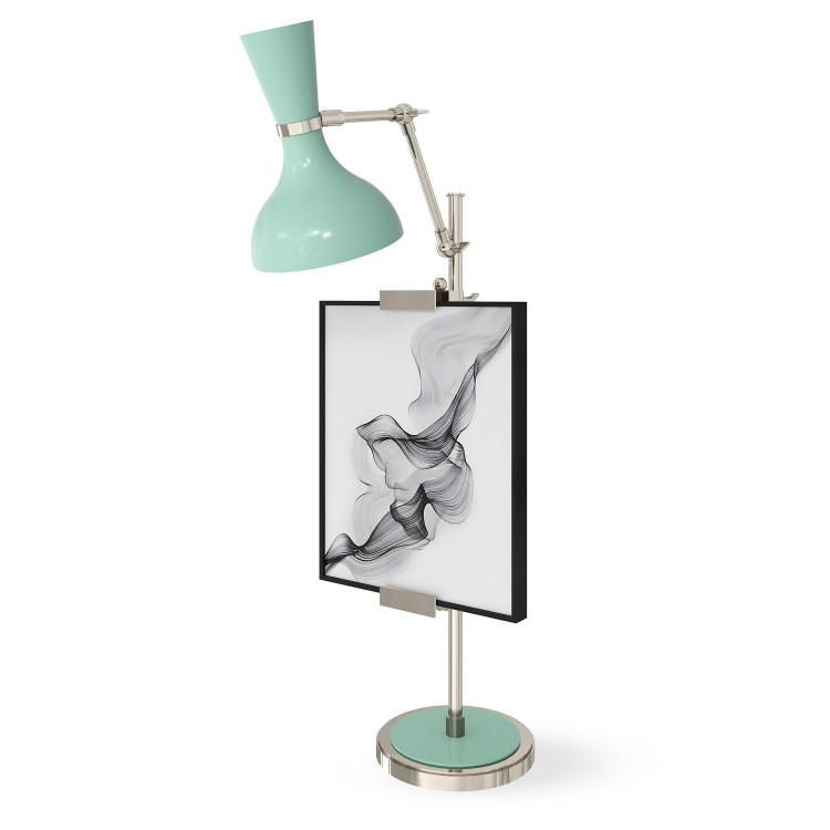 Robert Abbey - MN15MN - One Light Table Easel - Clare - Polished Nickel w/Mint Painted