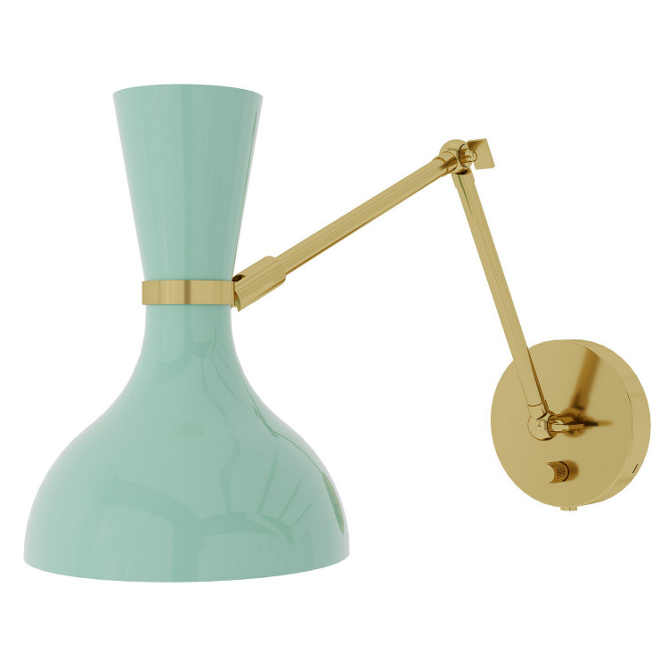 Robert Abbey - MN18MN - One Light Wall Sconce - Clare - Modern Brass w/Mint Painted