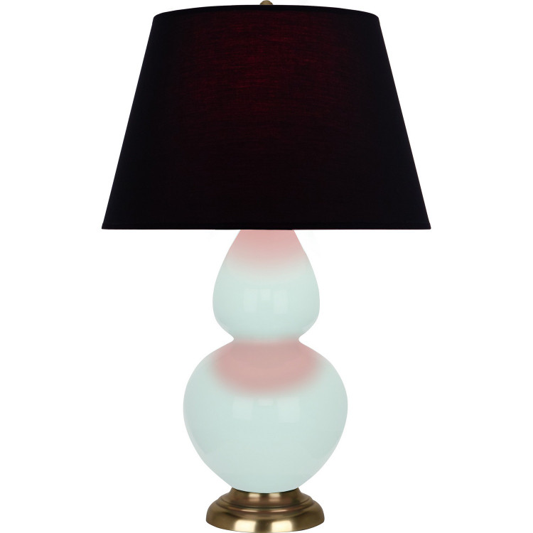 Robert Abbey - MN20K - One Light Table Lamp - Double Gourd - Mint Glazed Ceramic w/Antique Natural Brass
