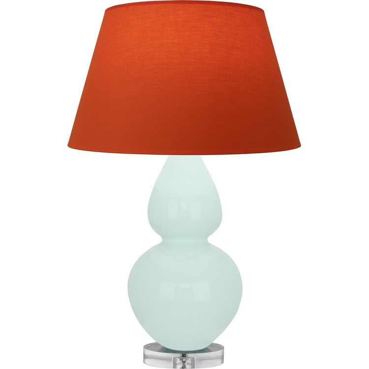 Robert Abbey - MN23T - One Light Table Lamp - Double Gourd - Mint Glazed Ceramic w/Lucite