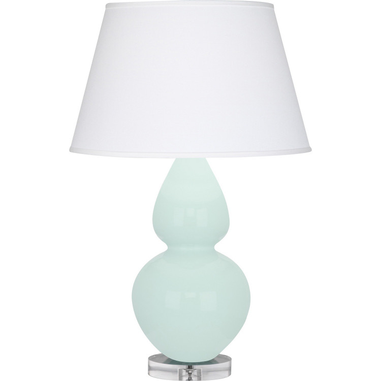 Robert Abbey - MN23X - One Light Table Lamp - Double Gourd - Mint Glazed Ceramic w/Lucite