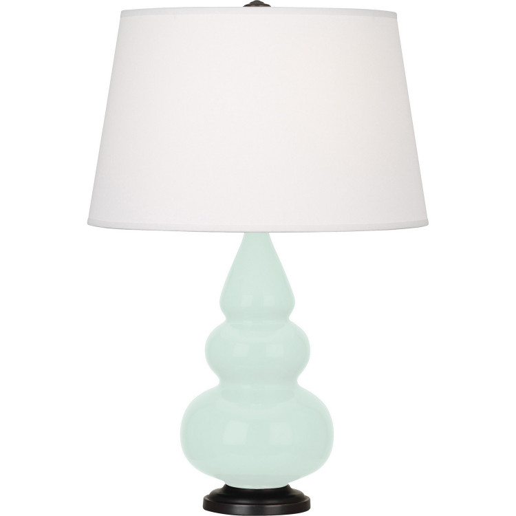 Robert Abbey - MN31X - One Light Accent Lamp - Small Triple Gourd - Mint Glazed Ceramic w/Deep Patina Bronze