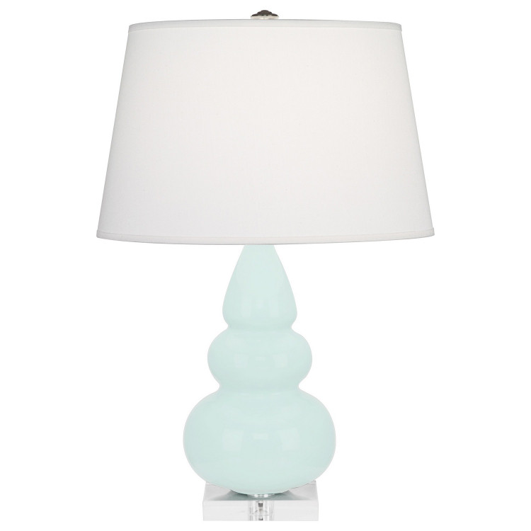 Robert Abbey - MN33X - One Light Accent Lamp - Small Triple Gourd - Mint Glazed Ceramic w/Lucite