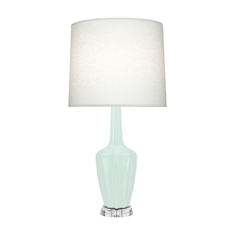 Robert Abbey - MN35 - One Light Accent Lamp - Small Emma - Mint Glazed Ceramic w/Polished Nickel