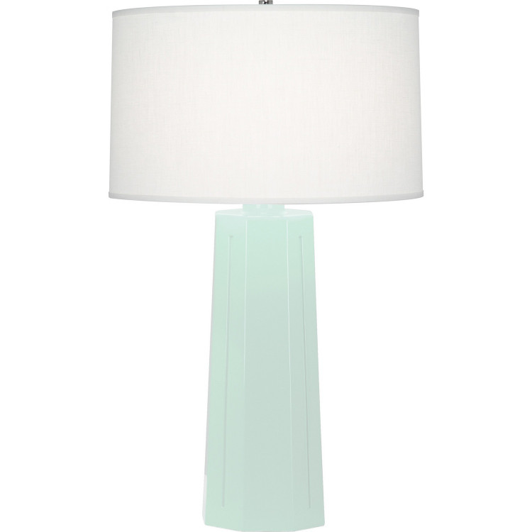 Robert Abbey - MN960 - One Light Table Lamp - Mason - Mint Glazed Ceramic