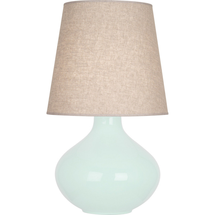 Robert Abbey - MN991 - One Light Table Lamp - June - Mint Glazed Ceramic