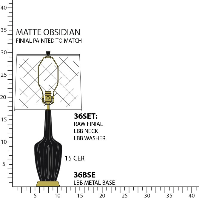 Robert Abbey - MOS36 - One Light Accent Lamp - Small Emma - Matte Obsidian Glazed Ceramic w/Warm Brass