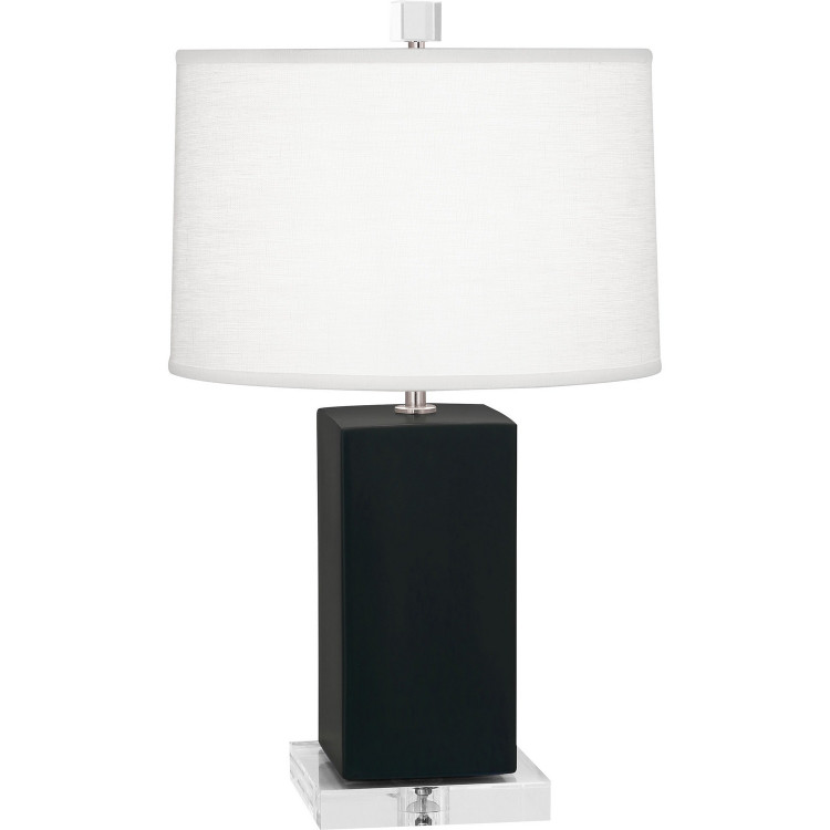 Robert Abbey - MOS90 - One Light Accent Lamp - Small Harvey - Matte Obsidian Glazed Ceramic