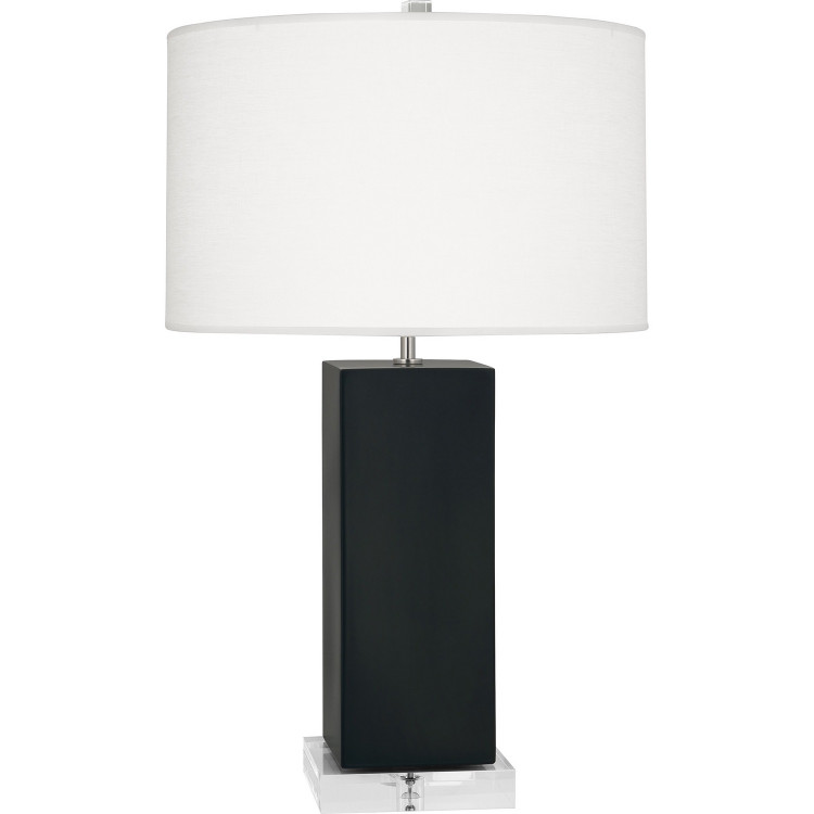 Robert Abbey - MOS95 - One Light Table Lamp - Harvey - Matte Obsidian Glazed Ceramic