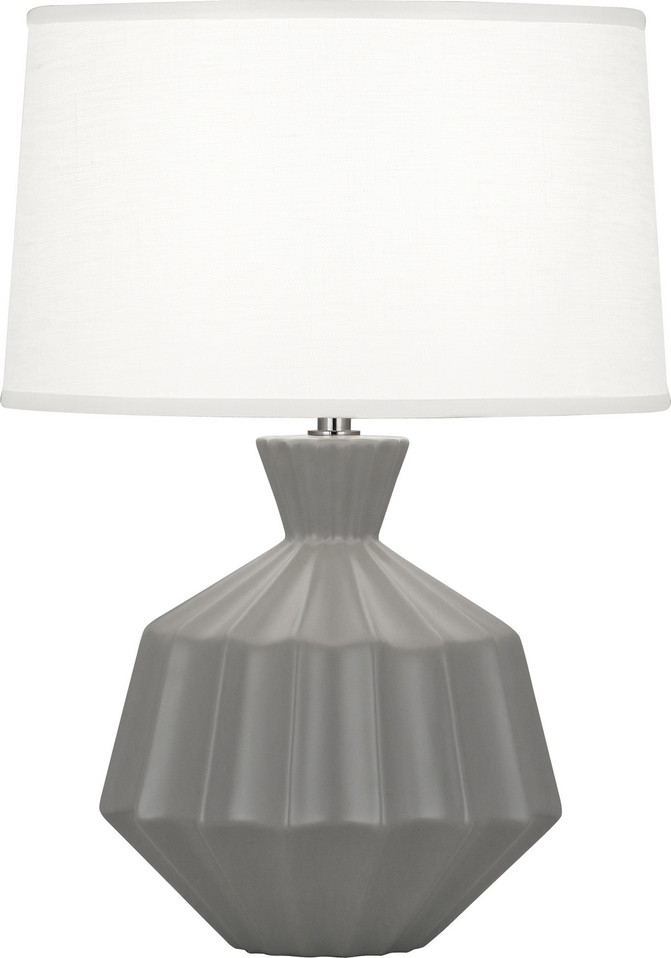 Robert Abbey - MST18 - One Light Table Lamp - Small Orion - Matte Smokey Taupe Glazed Ceramic