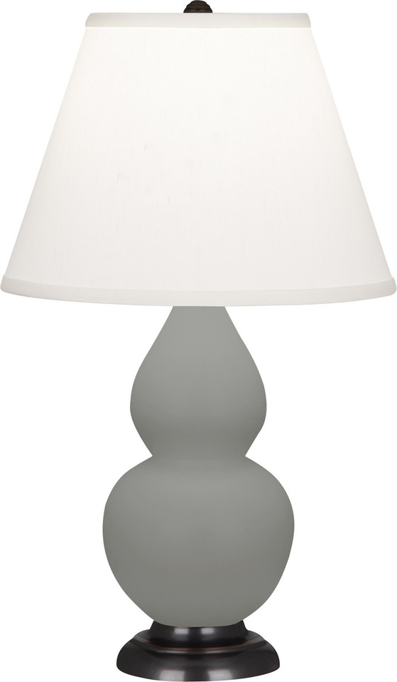 Robert Abbey - MST51 - One Light Accent Lamp - Small Double Gourd - Matte Smokey Taupe Glazed Ceramic w/Deep Patina Bronze