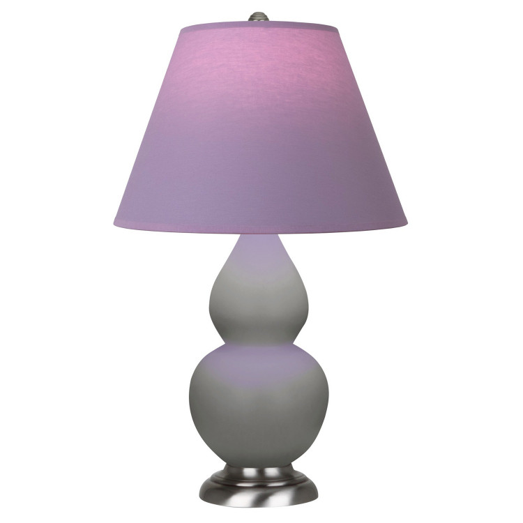 Robert Abbey - MST52L - One Light Accent Lamp - Small Double Gourd - Matte Smokey Taupe Glazed Ceramic w/Antique Silver