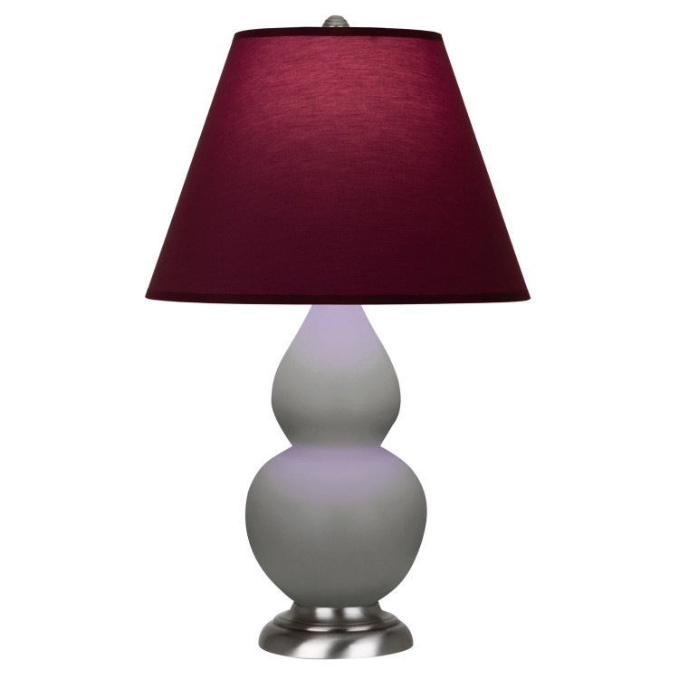 Robert Abbey - MST52P - One Light Accent Lamp - Small Double Gourd - Matte Smokey Taupe Glazed Ceramic w/Antique Silver
