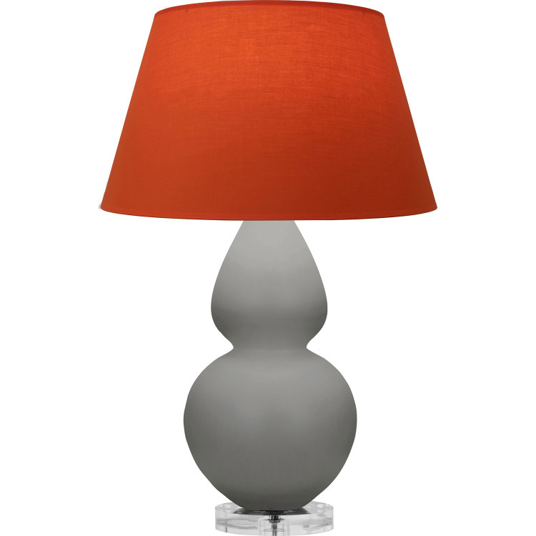 Robert Abbey - MST62T - One Light Table Lamp - Double Gourd - Matte Smokey Taupe Glazed Ceramic w/Lucite